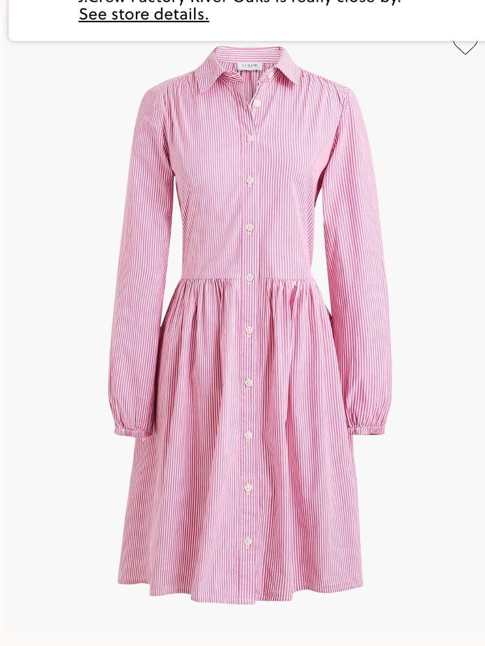J. Crew Collared Chambray Mini Shirtdress Pink White Stripe Preppy
Size 6